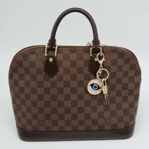 LV Gold Padlock Authentic 🔑 Luxury Bag Charm w/ Unbranded Evil Eye Keychain